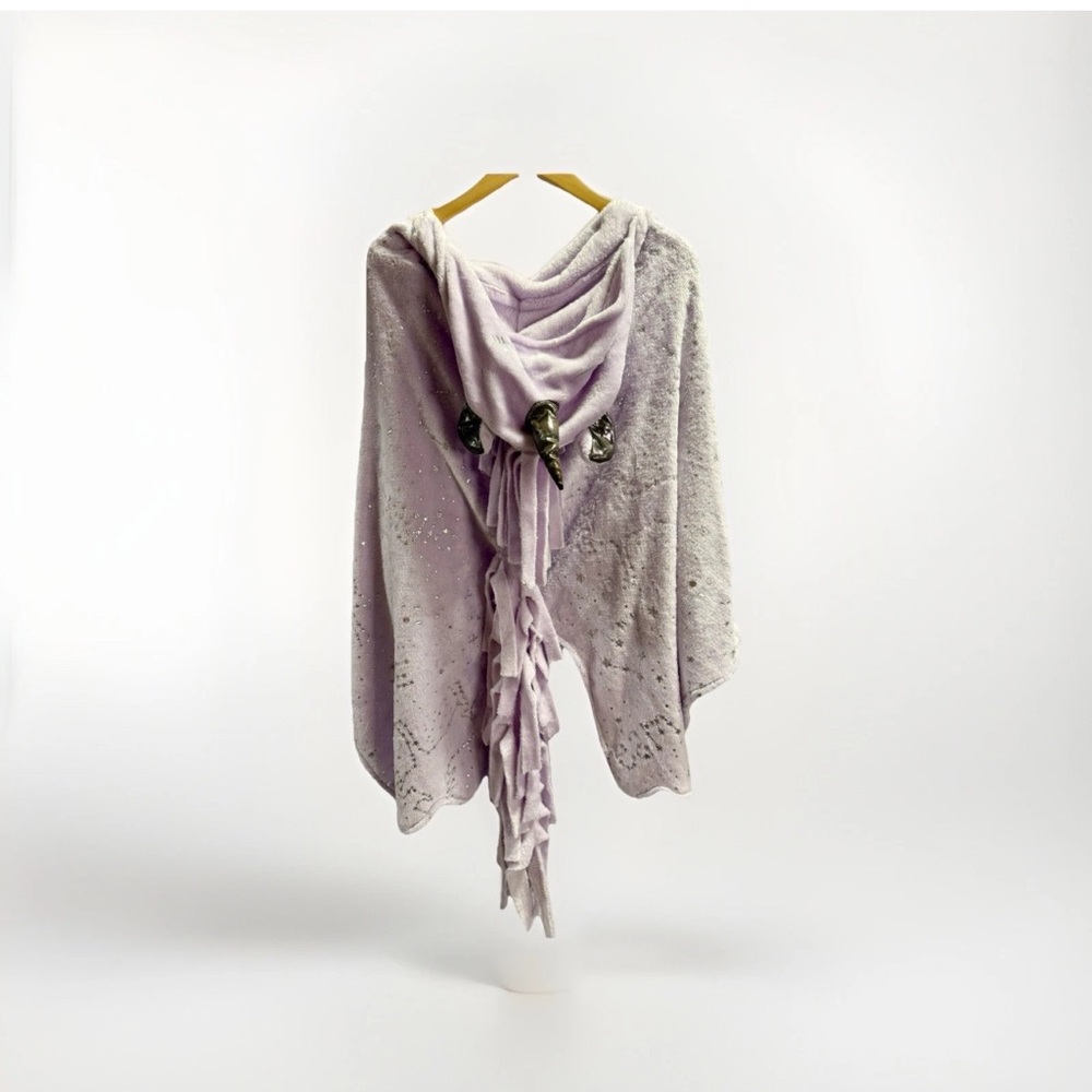 Nicole Miller Kids Wearable Unicorn Blanket Wrap Hooded Pockets Tail Lavender